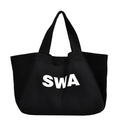 Canvas Women Shoulder Bags Big Female Student Tote Shopper Bag