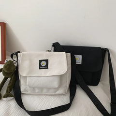 Casual Canvas-Bag Small Messenger Bag Women Shoulder Crossbody Phone Bag