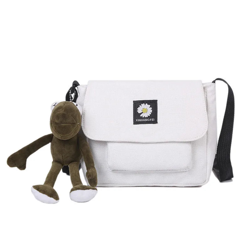 Casual Canvas-Bag Small Messenger Bag Women Shoulder Crossbody Phone Bag