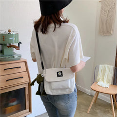 Casual Canvas-Bag Small Messenger Bag Women Shoulder Crossbody Phone Bag
