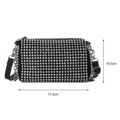 Rhinestone Shoulder Messenger Bag Diamond Handbag Women Business Travel