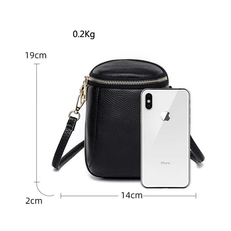 Casual Vintage Leather Bucket Tote Shoulder Bag For Girl