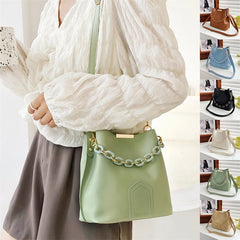 Women Leather Shoulder Bag Casual Handbags Crossbody Bucket Bags Messenger Sac