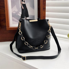 Women Leather Shoulder Bag Casual Handbags Crossbody Bucket Bags Messenger Sac
