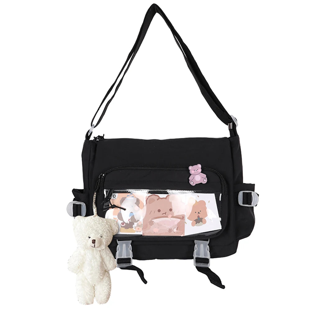College Female Messenger Handbag Large Capacity Ladies Crossbody Pouch