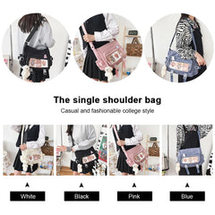 College Female Messenger Handbag Large Capacity Ladies Crossbody Pouch