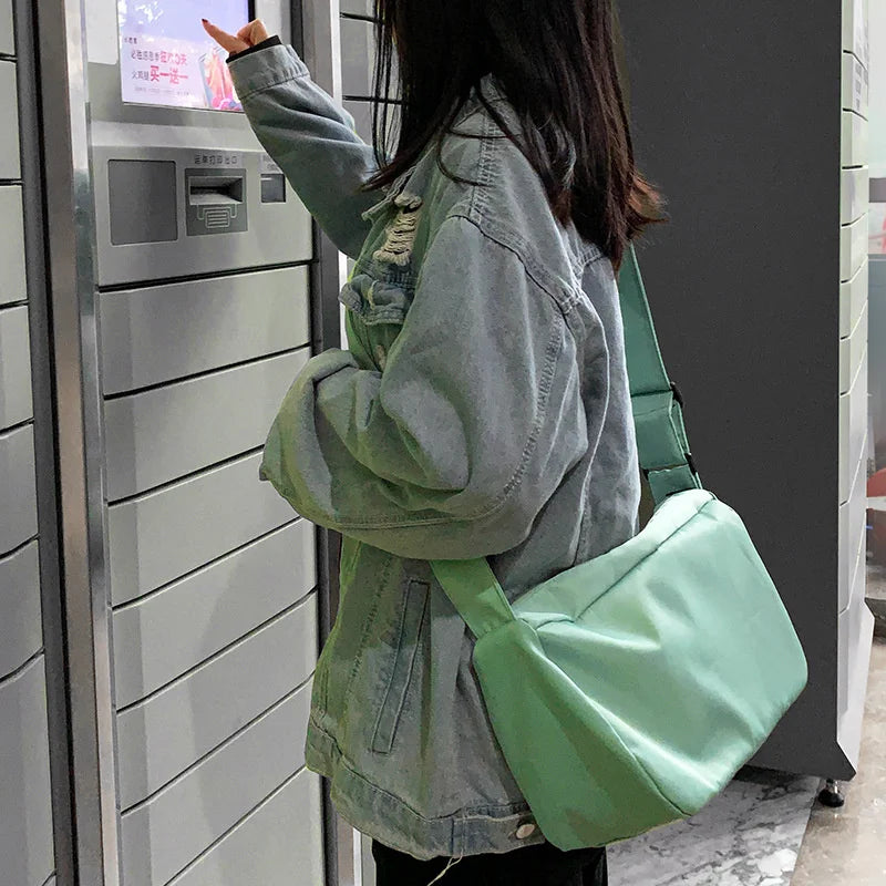 Nylon Waterproof Crossbody Shoulder Bag for Women Men