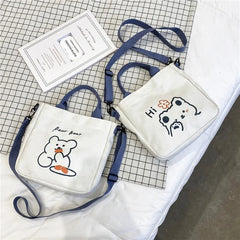 Bear Canvas Bag Female Shoulder Bag Women Tote Bag