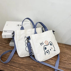 Bear Canvas Bag Female Shoulder Bag Women Tote Bag