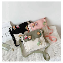 Heart Soft Student Shoulder Bag Japanese Harajuku Messenger Bag Woman