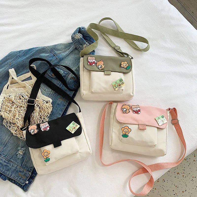 Heart Soft Student Shoulder Bag Japanese Harajuku Messenger Bag Woman