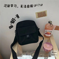 Girls Canvas Bag Harajuku Messenger Crossbody Pouch