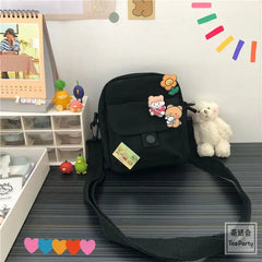Girls Canvas Bag Harajuku Messenger Crossbody Pouch