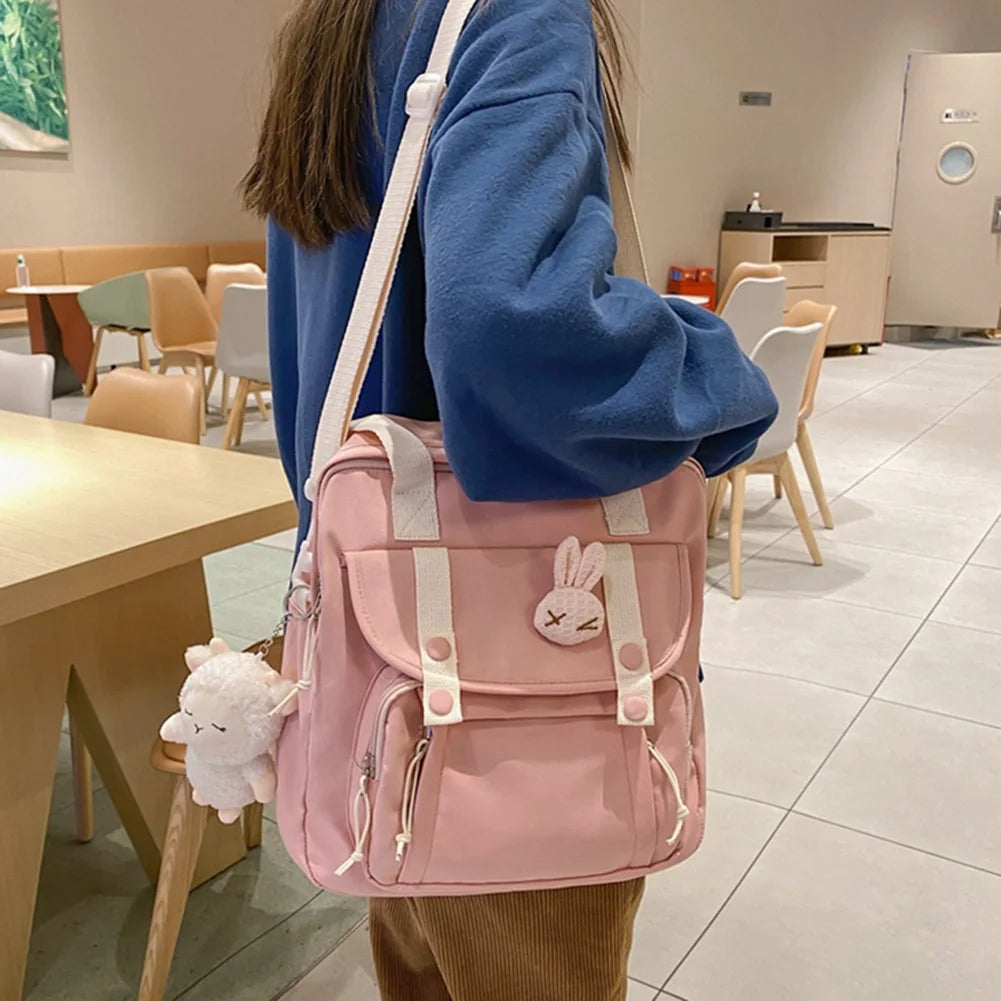 Japanese Nylon Backpack Girl Travel Handle Bags Female Laptop Travel Bag