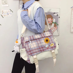 Nylon Student Schoolbag Backpack for Girls