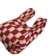 High Capacity Knitting Heart Shopping Bag Storage Bag Women Bag Purses Handbags