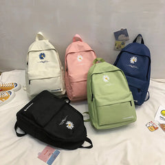 Daisy Print Large Capacity Women Backpack Female Bags for Women Travel Backpack