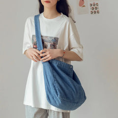 Denim Women Shoulder Satchels Large Crossbody Bag