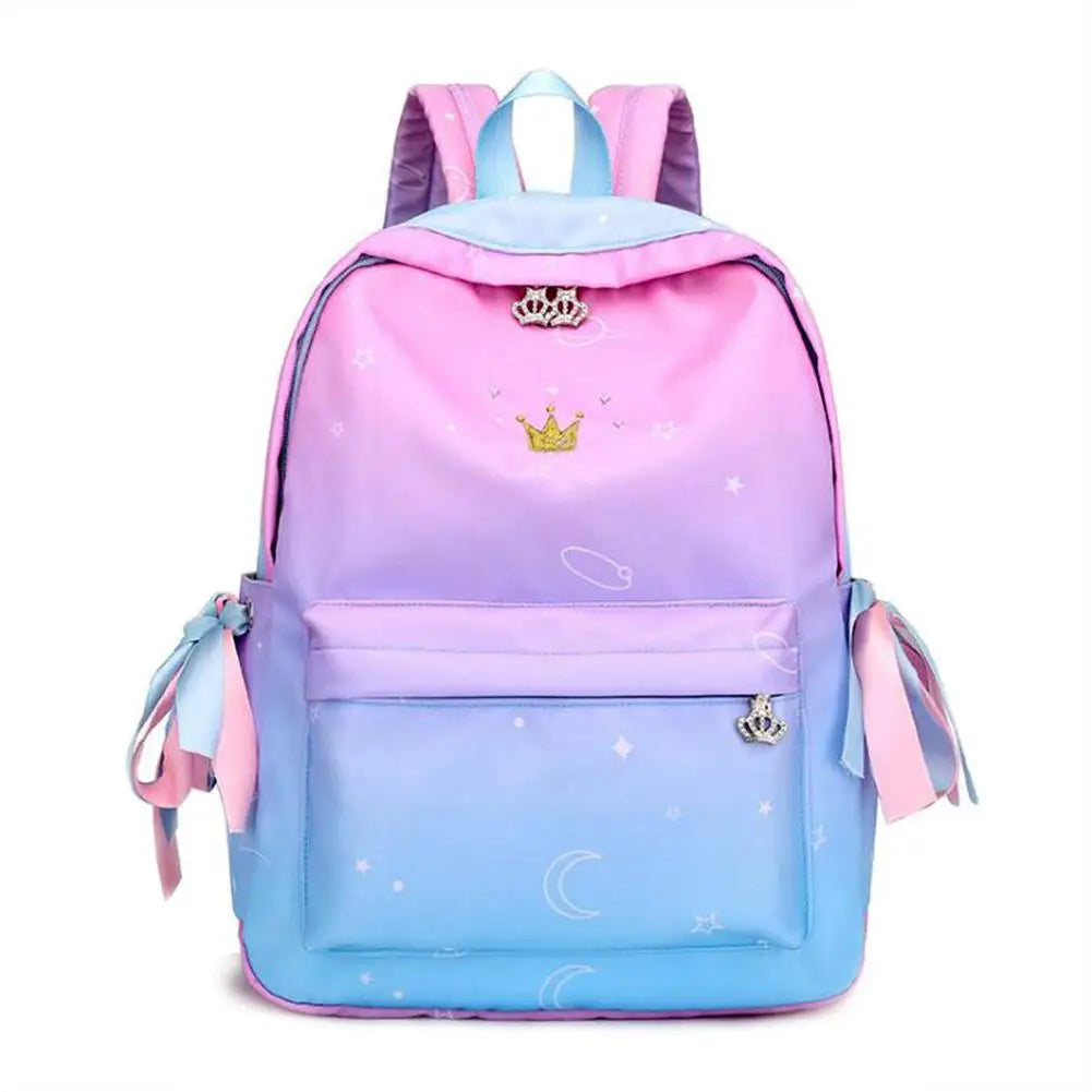 Backpack Crown Moon Stars Print Anti-theft Travel Bag Good School Backpack