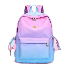 Backpack Crown Moon Stars Print Anti-theft Travel Bag Good School Backpack
