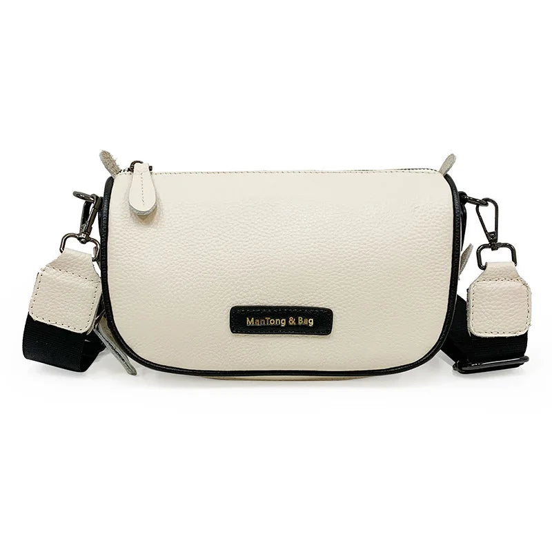 Vintage Leather Sling Crossbody Bag for Women