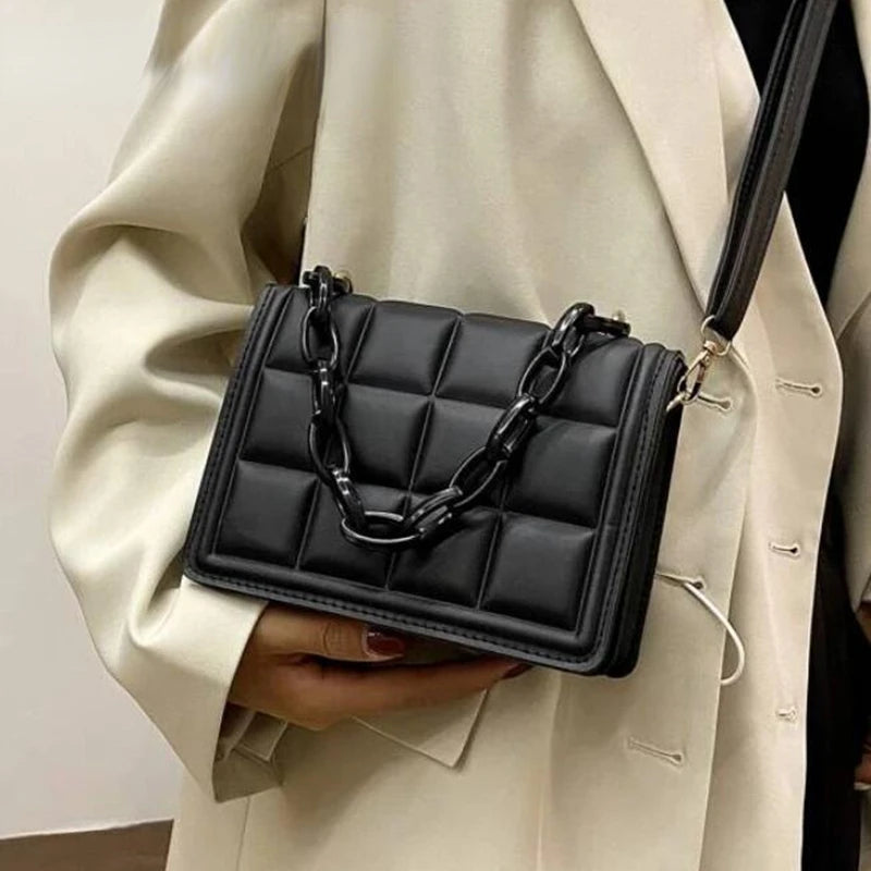 Embossed Flap Crossbody Bag Mini Purses Square Shoulder Bag