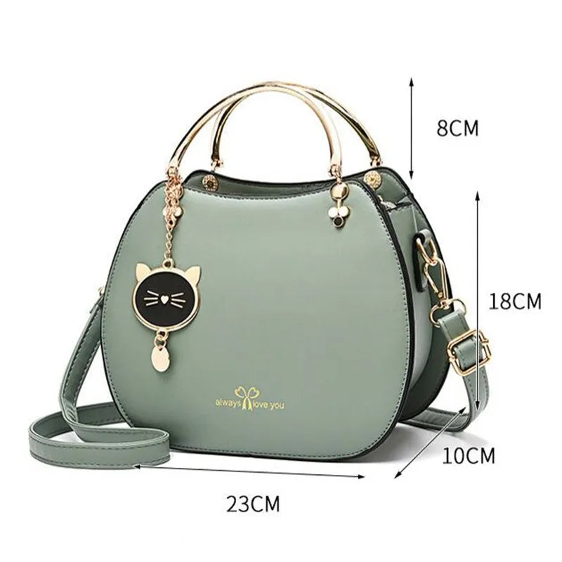 Western Style Cat Messenger Bag Women's One Shoulder Handbag