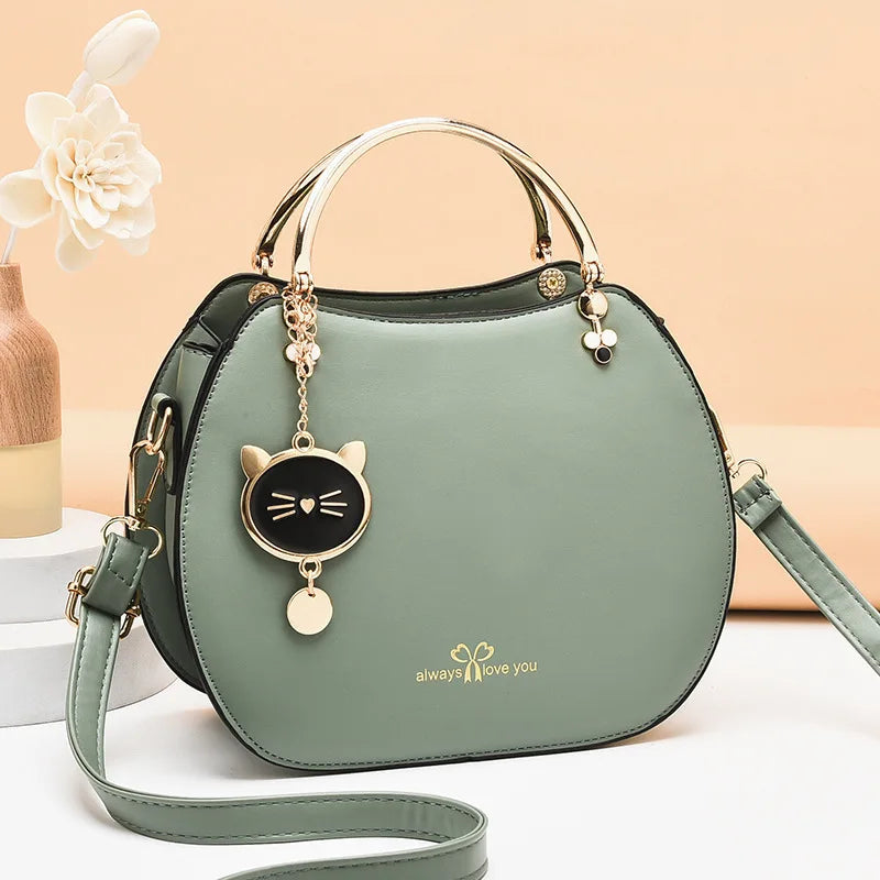 Western Style Cat Messenger Bag Women's One Shoulder Handbag