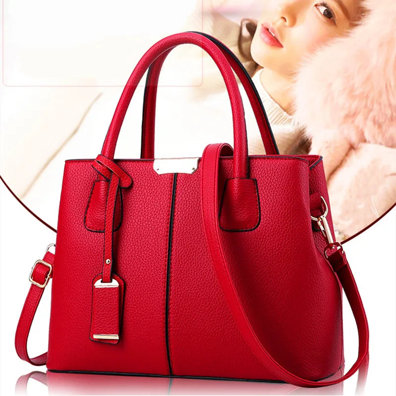 Women Shoulder Messenger Bag Ladies Handbag PU Leather Crossbody Bag Tassel Zip