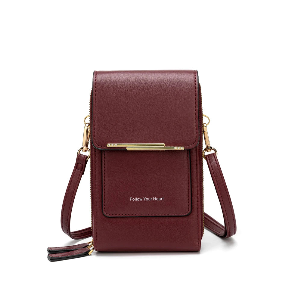 Ladies Bag Cell Phone Pocket Large Capacity Wallet Single Shoulder Crossbody Bag