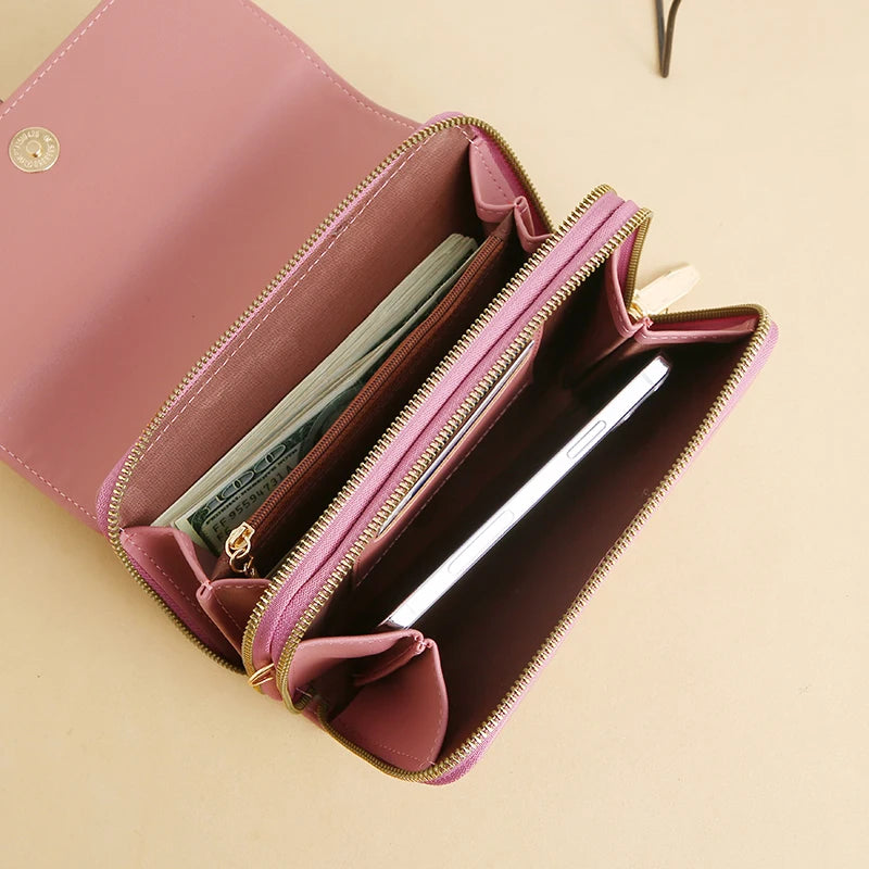 Women's Shoulder Bag with Metal Decoration