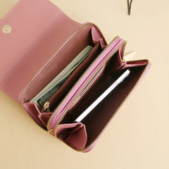 Women's Shoulder Bag with Metal Decoration