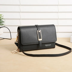 Women's Shoulder Bag with Metal Decoration
