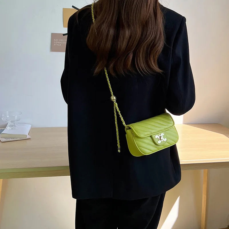 Small Fragrance Rhombic Chain Bag Women's One Shoulder Crossbody
