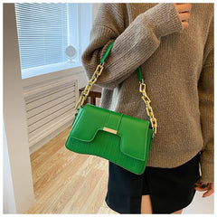 Small Square Bag Women's PU Leather Chain Shoulder Crossbody Bag