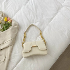 Small Square Bag Women's PU Leather Shoulder Crossbody Chain Buckle