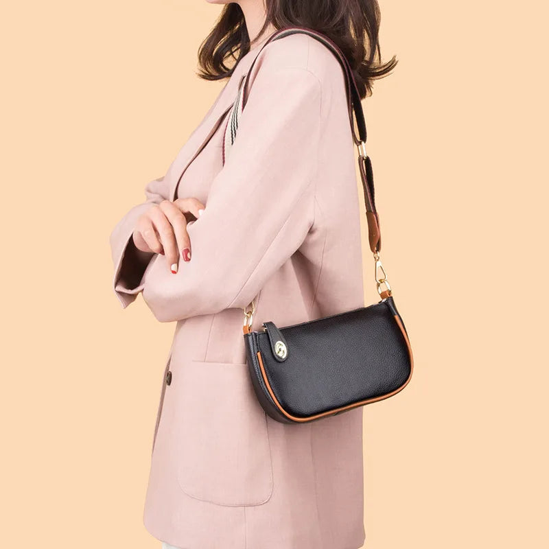 Women'S Leather Hobos Casual Vintage Tote Lady Shoulder Messenger Bags