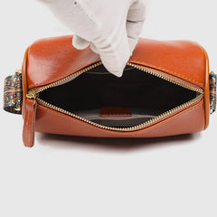 Vintage Leather Sling Shoulder Handbag for Women