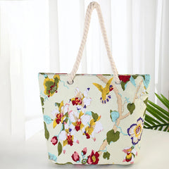 Women's Shoulder Bag Beach Bag Canvas Handbag Large Capacity Shopping Bag