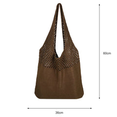 Hollow Woven Women Shoulder Bags Knitting Handbags Large Capacity Tote Bag