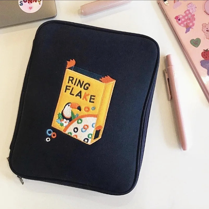 Cartoon Toast Woodpecker Sleeve Case Bag for Girl 13 Inch
