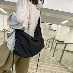 Ins Messenger Canvas Bag Female Large Capacity Student Crossbody