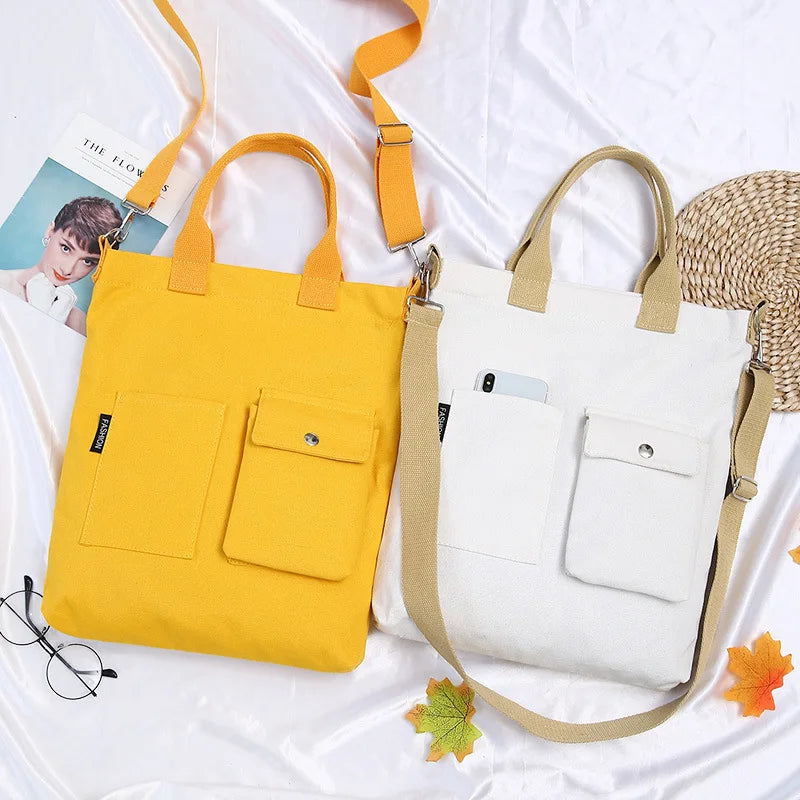 Japanese Student Canvas Shoulder Bag Large Capacity Messenger Bag