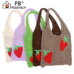 Strawberry Hollow Beach Shoulder Tote Bag for Women