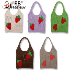 Strawberry Hollow Beach Shoulder Tote Bag for Women