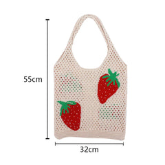 Strawberry Hollow Beach Shoulder Tote Bag for Women