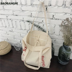 Large Capacity Canvas Tote Bags Women Shoulder Shopping Bag