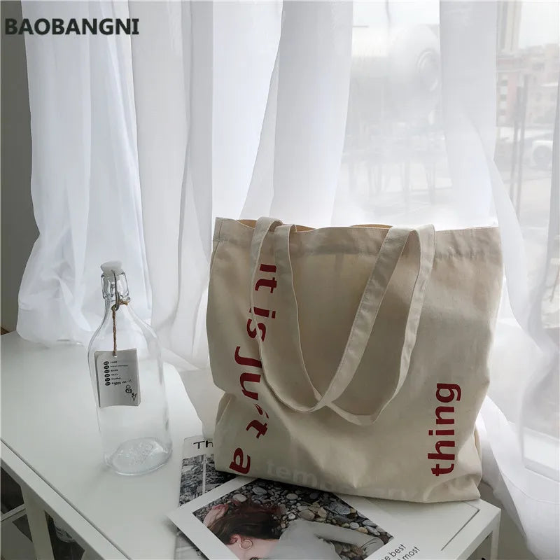 Large Capacity Canvas Tote Bags Women Shoulder Shopping Bag