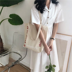 Large Capacity Canvas Tote Bags Women Shoulder Shopping Bag