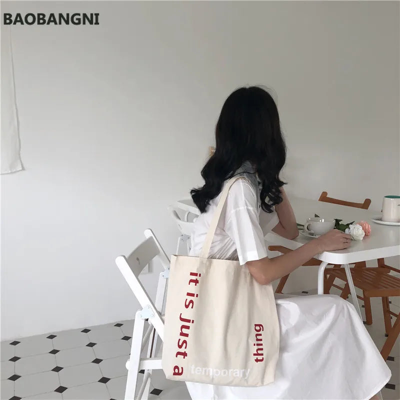 Large Capacity Canvas Tote Bags Women Shoulder Shopping Bag